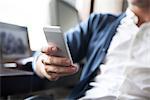 Man text messaging