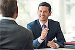 Businessman meeting with client