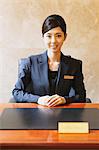 Japanese female hotel concierge