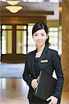 Japanese female hotel concierge