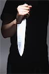Man holding kitchen knife