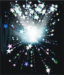 Abstract background with a colorful star explosion.