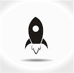 Space ship vector symbol icon