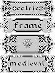 Set celtic frame an element of design in the Irish style - vector