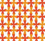 Vector seamless background. Red and yellow grid of geometric shapes