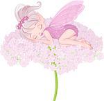 Illustration of cute sleeping Pixy Fairy