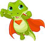 Illustration of Super Hero Alligator