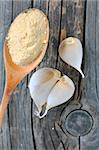 Wooden Spoon with Garlic Powder