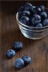 black currant on wooden table