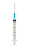 Disposable syringe isolated on white with clipping path