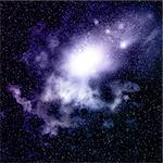 Space background with nebula and star clusters