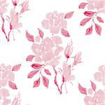 Seamless pattern -  flower background. Vector illustration.