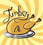 vector turkey with calligraphic inscription and aroma