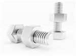 3d render of nut and bolt