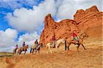 Cowboys and Cowgirls Riding Horses, Wyoming, USA