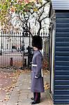 United Kingdom, London, Queen's guard in front of Clarence House