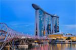 Marina Bay at night, Singapore, Southeast Asia, Asia