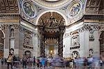 Inside St. Peter's Basilica. Vatican City, UNESCO World Heritage Site, Rome, Lazio, Italy, Europe