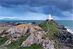 Twr Mawr lighthouse on Llanddwyn Island, Anglesey, Wales, United Kingdom, Europe