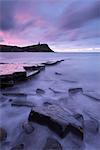 Kimmeridge Bay at dawn, Jurassic Coast, UNESCO World Heritage Site, Dorset, England, United Kingdom, Europe