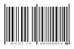 South Africa Barcode on white background