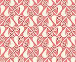 pink hearts seamless pattern valentines vector background