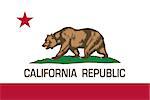 Authentic version of the state flag of California