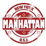 Manhattan Stamp image with hi-res rendered artwork that could be used for any graphic design.
