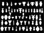big collection of vase - vector