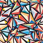 bright colorful seamless pattern of triangles on a dark background