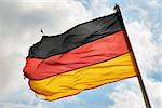 Image of a german flag in the wind