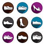 Shoes vector icon set.