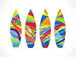 abstract colorful surf board vector illustration