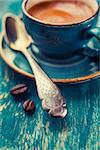 Coffee spoon, close-up. Shallow depth of field