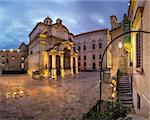 Saint Catherine of Italy Church and Jean Vallette Pjazza in the Morning, Vallette, Malta