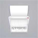 Paper Shredder Machine Vector Illustration. Clipping paths included in additional jpg format.
