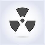 Radioactivity icon in gray colors. Vector illustration