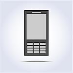 Phone retro icon gray colors. Vector illustration