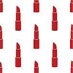 seamless pattern with white lipstick on white background