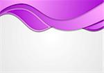 Abstract purple waves corporate background. Vector art design