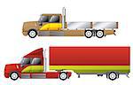 Convetional trucks with double cab and various chassis configurations