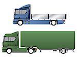 Double cab trucks with single axles and various chassis