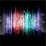 Abstract background with music notes design