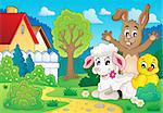 Spring animals theme image 2 - eps10 vector illustration.