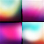 Abstract colorful blurred vector backgrounds set 22