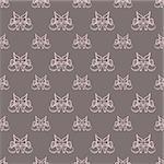 seamless pattern with boots or shoes with bow