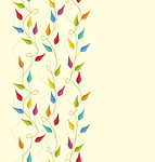 Seamless Pattern with coloured leaves vector illustration