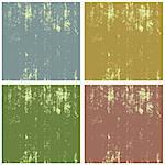 Set of four grunge colorful vintage backgrounds