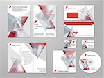 Professional corporate identity business kit with geometric abstract design for your business includes CD, Cover, Business Card, Envelope, Flyers and trif-old brochure.