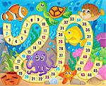 Board game image with underwater theme 1 - eps10 vector illustration.